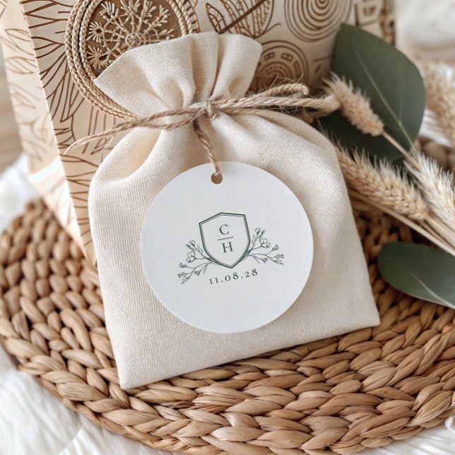 ÉTIQUETTES CADEAU BRUNSWICK CREST MARIAGE MERCI (Créateur téléchargé)