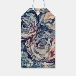 Étiquettes-cadeau Brush art Abstrait texturé rose imprimé brun beig