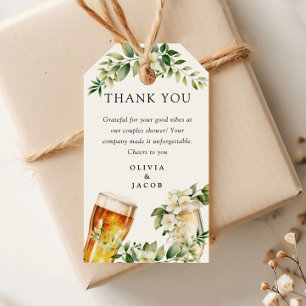 Étiquettes-cadeau Bubbles and Brews Shower de Couple