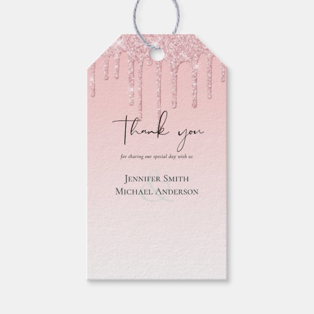 Étiquettes-cadeau Budget Joli Mariage  de la Parties scintillant de  (Devant)