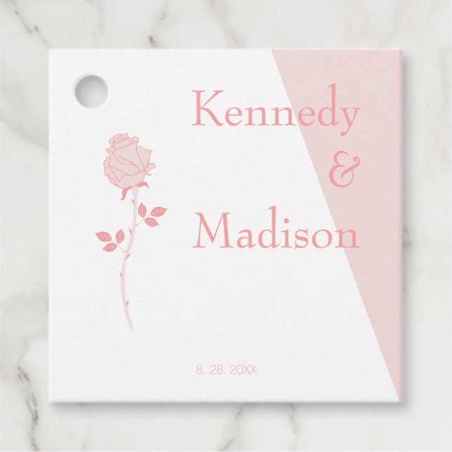 Étiquettes Cadeau Budget remarquable du corail géométrique (Devant)