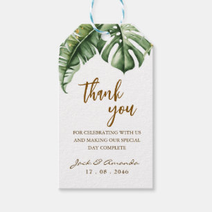 Étiquettes-cadeau Budget vert feuille Boho vert verdure Mariage Favo