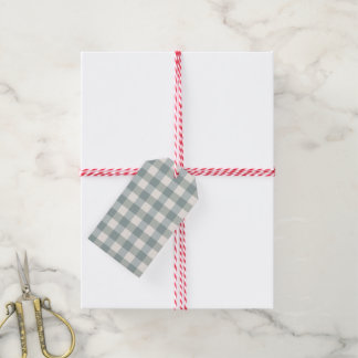 Étiquettes-cadeau Buffalo Plaid Country Farmhouse Green Check