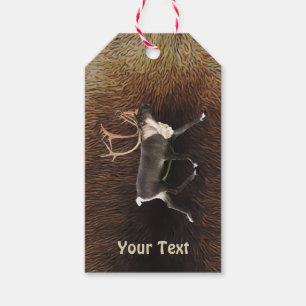 Étiquettes-cadeau Bull Caribou (Reindeer)