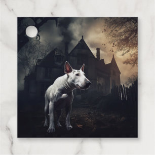 Étiquettes Cadeau Bull Terrier Halloween Épouvantable