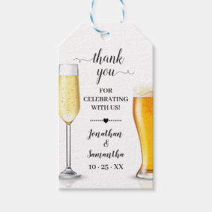 Étiquettes-cadeau bulles & brasseries faveur tag minimaliste douche 