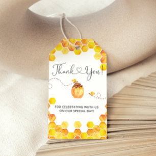 Étiquettes-cadeau Bumble bee honeycomb baby shower merci tags