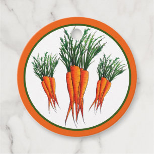Étiquettes Cadeau Bunch de carottes Orange Vegetable Veggie Garden