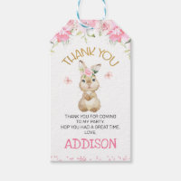 Bunny fourrure rose Floral Anniversaire Merci