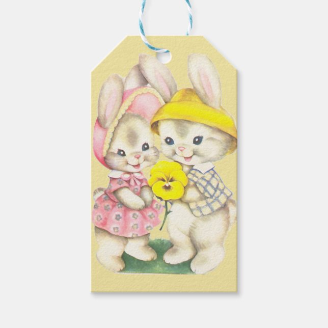 Étiquettes-cadeau Bunny Girl+Boy (Devant)