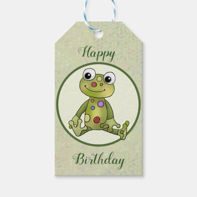 Étiquettes-cadeau Bunter Grenouille (Devant)