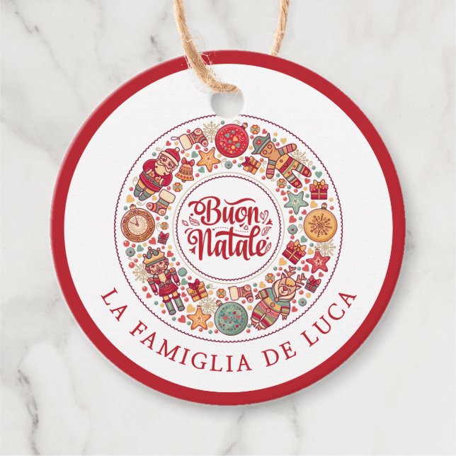 Étiquettes Cadeau Buon Natale (Devant)