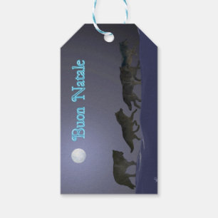 Étiquettes-cadeau Buon Natale - Pack Wolf