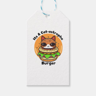 Étiquettes-cadeau Burger de chat 1
