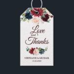 Étiquettes-cadeau Burgundy Red Navy Floral Rustic Boho tag cadeau<br><div class="desc">Aquarelle Bourgogne Rouge Marine Florale Rustique Boho Mariage tag cadeau. Parfait pour un mariage de automne. Le design comprend un bouquet époustouflant de bordeaux / Marsala, pêche, fleurs marines / roses avec feuilles assortis. S'il vous plaît trouver d'autres modèles et variantes dans mon magasin "blissweddingpaperie". N'hésitez pas à me contacter...</div>