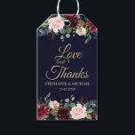 Étiquettes-cadeau Burgundy Red Navy Floral Rustic Boho tag cadeau<br><div class="desc">Aquarelle Bourgogne Rouge Marine Florale Rustique Boho Mariage tag cadeau. Parfait pour un mariage de automne. Le design comprend un bouquet époustouflant de bordeaux / Marsala, pêche, fleurs marines / roses avec feuilles assortis. S'il vous plaît trouver d'autres modèles et variantes dans mon magasin "blissweddingpaperie". N'hésitez pas à me contacter...</div>