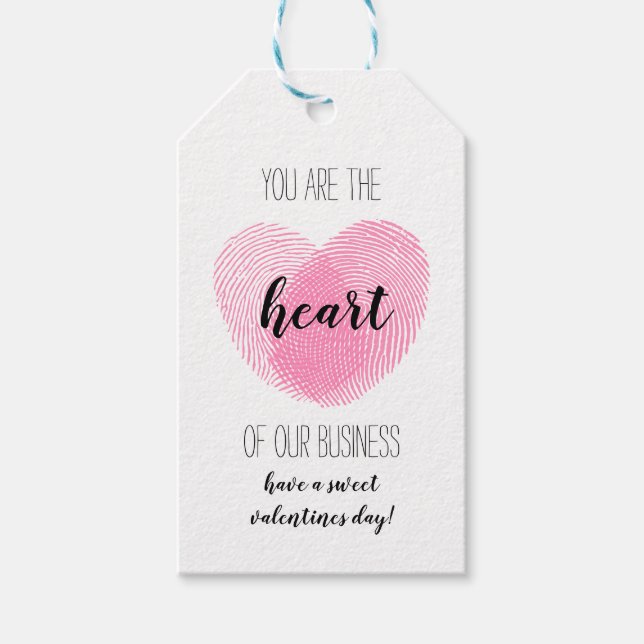 Étiquettes-cadeau Business Heart Appréciation Client Cadeau T (Devant)