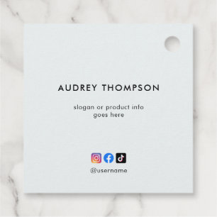 Étiquettes Cadeau Business Social Media Logo Moderne