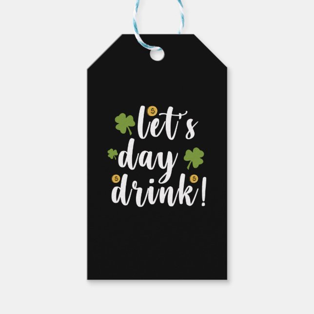 Étiquettes-cadeau Buvons le jour de la Saint-Patrick (Devant)