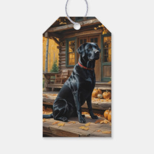 Étiquettes-cadeau Cabine du journal de l'extracteur Black Labrador A