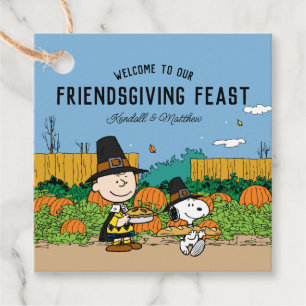 Étiquettes Cadeau cacahuètes Charlie Brown Thanksgiving Ajouter Vo