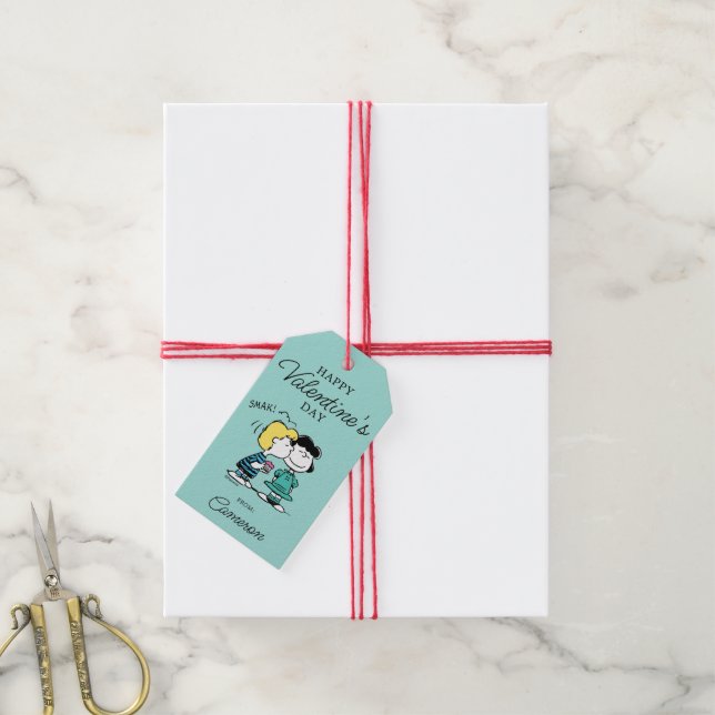 Étiquettes-cadeau cacahuètes | Saint Valentin | Lucy & Schroeder Kis (Avec de la ficelle)