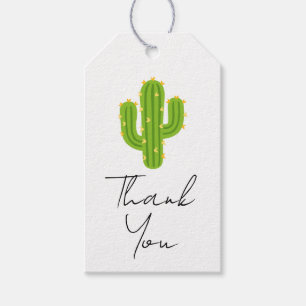 Étiquettes-cadeau Cactus Fête du Cœur Jaune Amour Mariage