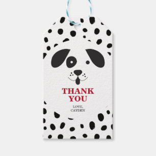 Étiquettes-cadeau Cadeau d'anniversaire Dalmatien Tache Noire Chien