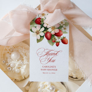 Étiquettes-cadeau Cadeau de Baby Shower aux Fraises Douceur de Baie