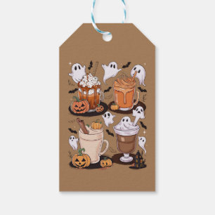 Étiquettes-cadeau Cadeau de café Halloween mignon amateur de café gl
