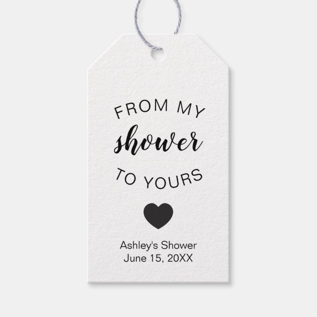 Étiquettes-cadeau Cadeau de douche de mariage pour votre douche Savo (Devant)