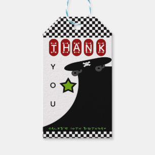 Étiquettes-cadeau Cadeau de fête d'anniversaire de planche à roulett