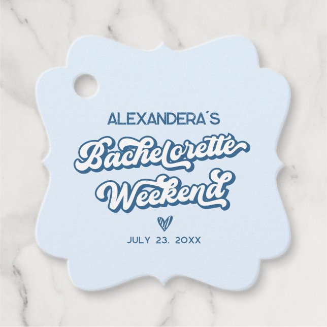 Étiquettes Cadeau Cadeau de Fête de Fille pour le Mariage sur la Pla (Devant)