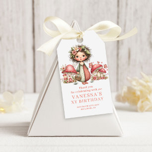 Étiquettes-cadeau Cadeau de Fête de Naissance Fille Fleur Rose Jolie