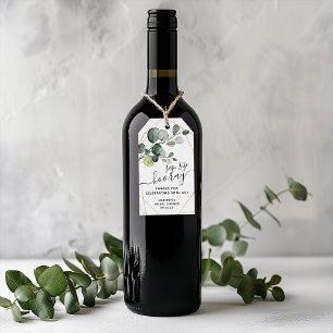 Étiquettes-cadeau Cadeau de Fiançailles Eucalyptus Sip Sip Hourra