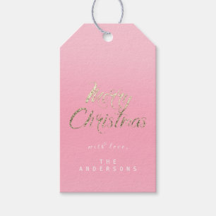 Étiquettes-cadeau Cadeau de Joyeux Noël pour script le RO lumineux