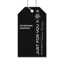 Cadeau de la cuisine Flocons de neige Noir Blanc O