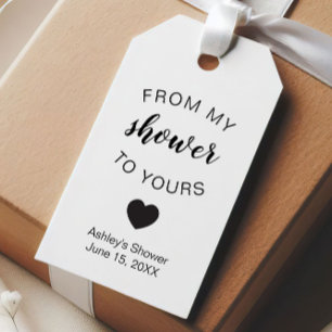 Étiquettes-cadeau Cadeau de lessive de noces De Ma Douche À La Vôtre