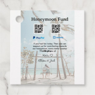 Étiquettes Cadeau Cadeau de lune de miel venomo paypal don Q R coupl