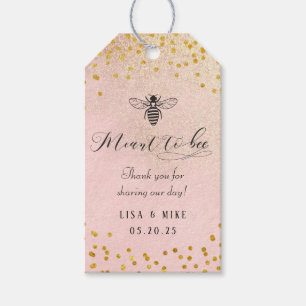 Étiquettes-cadeau Cadeau de mariage en nid d'abeille Rose Prévu pour