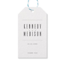 Cadeau de mariage minimaliste moderne noir et blan