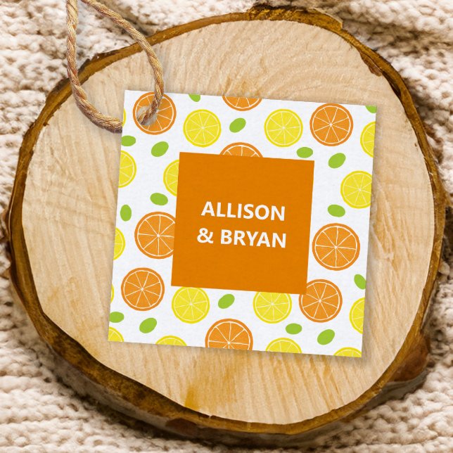 Étiquettes Cadeau Cadeau de Mariage ou de Fête des mariées au citron (Créateur téléchargé)