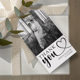 Étiquettes-cadeau Cadeau de mariage photo noir et blanc moderne