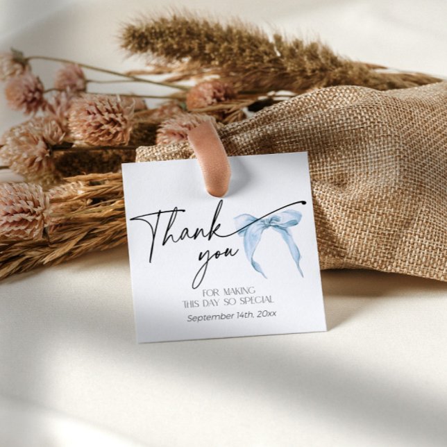 Étiquettes Cadeau Cadeau de remerciement avec noeud pour la douche d (Créateur téléchargé)