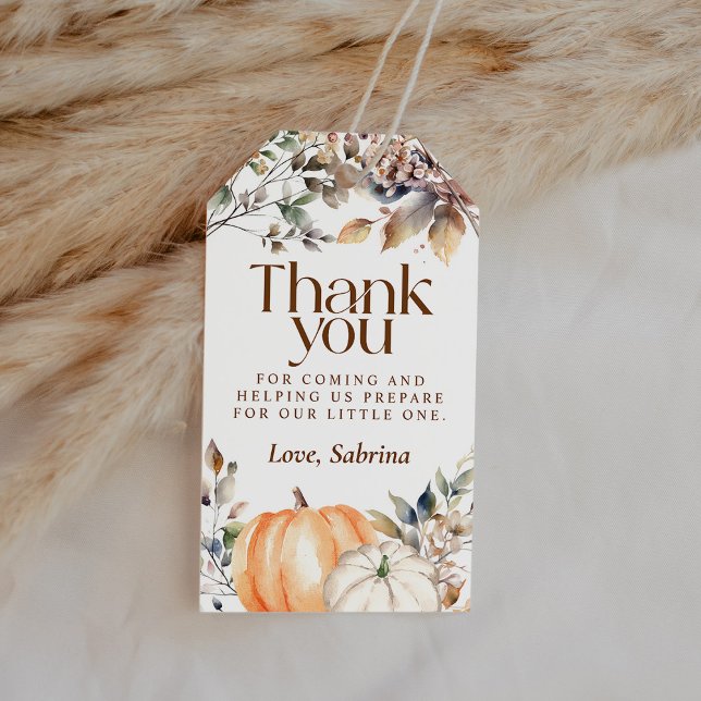 Étiquettes-cadeau Cadeau de remerciement de Baby Shower automne citr (Créateur téléchargé)