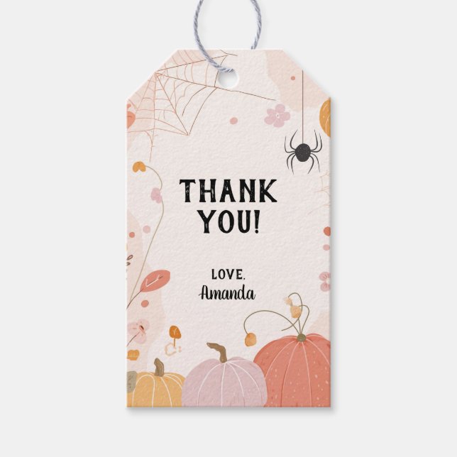 Étiquettes-cadeau Cadeau de remerciement Halloween pastel (Devant)