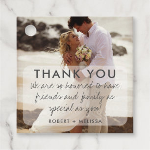 Étiquettes Cadeau Cadeau de remerciement pour photo de mariage
