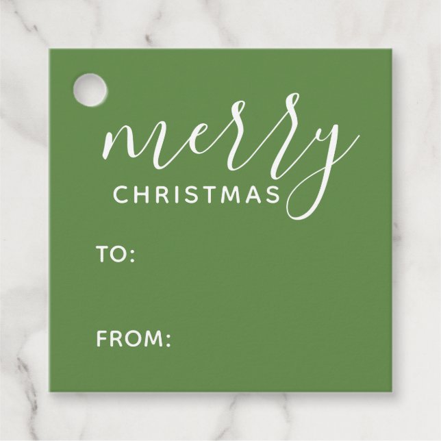 Étiquettes Cadeau Cadeau Joyeux Noël Vert Plaid (Devant)