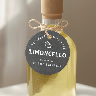 Étiquettes Cadeau Cadeau Limoncello Maison Gris Foncé Vintage