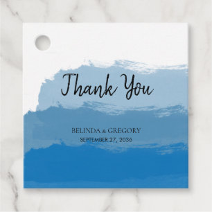 Étiquettes Cadeau Cadeau Mariage couleur bleu de plage